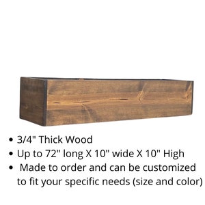 Large Wood Planter Box, Indoor/Outdoor Planter Box Great for Flowers, Plants, and Vegetables Wooden Planter Box, Window Planter Box image 4