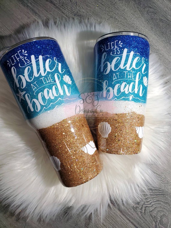 Personalize Yours Today! Beach Tumbler Anchor Tumbler Glitter Beach Tumbler