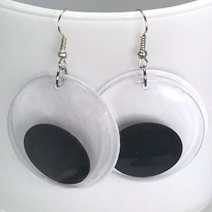 BIG DOLL eye EARRINGS googly large kawaii cute cool earrings gift for her fun earrings quirky earrings