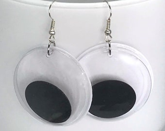 BIG DOLL eye EARRINGS googly large kawaii cute cool earrings gift for her fun earrings quirky earrings