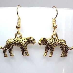 BOUCLES D&#39;OREILLES LÉOPARD EN OR