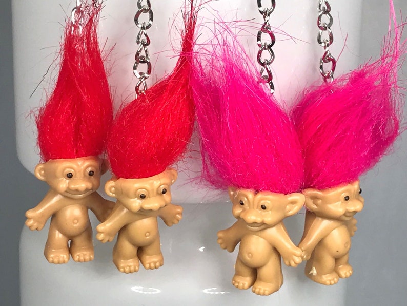 TROLL DOLL EARRINGS retro several colours image 9