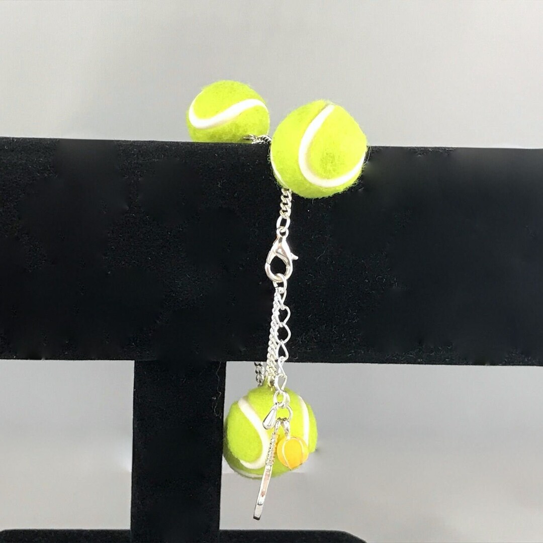 TENNIS BALL BRACELET Wimbledon Retro Fun Bangle Charm Bracelet Etsy