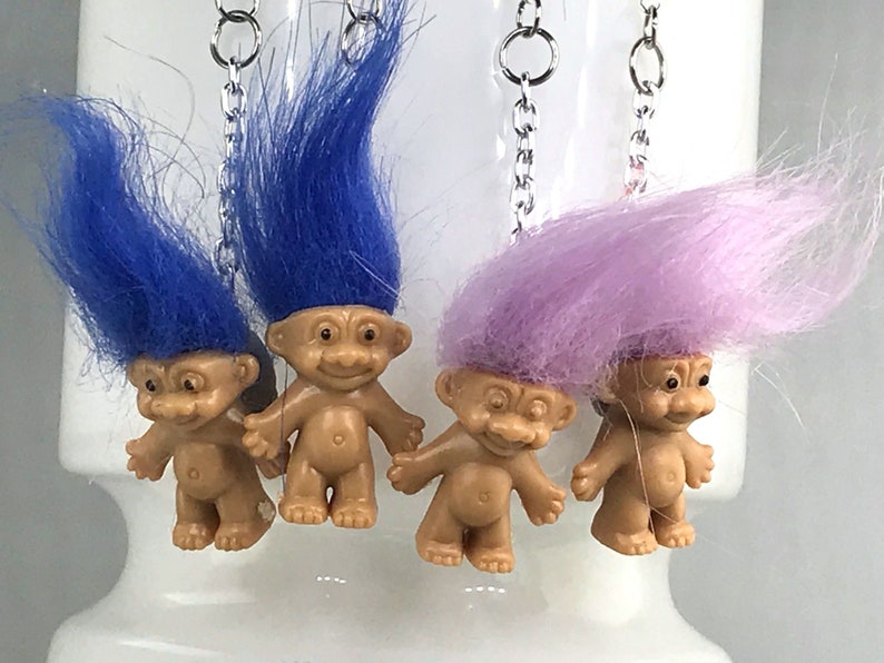 TROLL DOLL EARRINGS retro several colours image 4