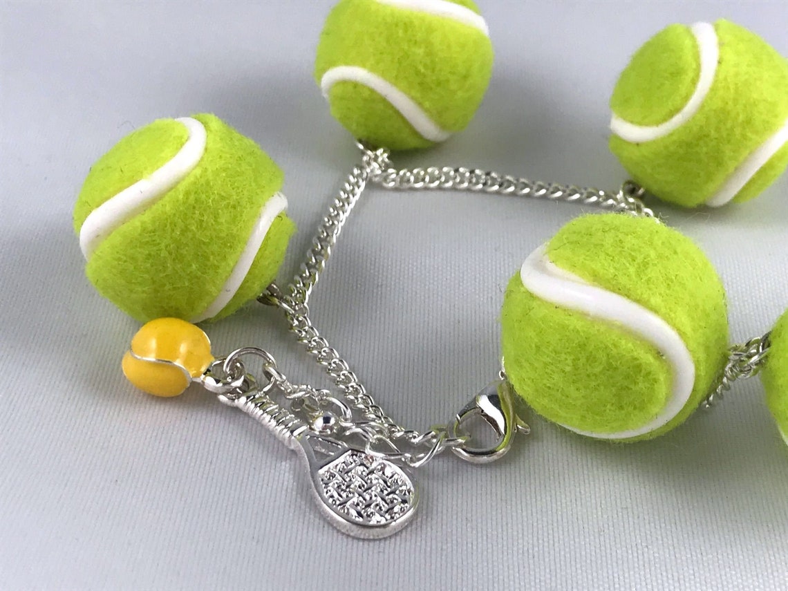 TENNIS BALL BRACELET Wimbledon Retro Fun Bangle Charm Bracelet Etsy UK