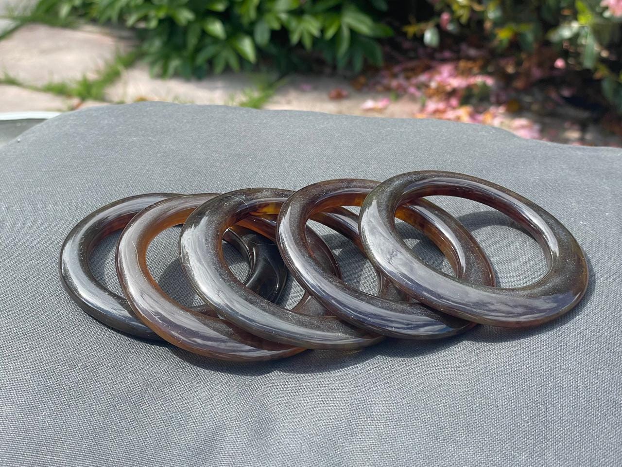 ルーサイト ルートビア アシンメトリー スタッキングバングルセット x