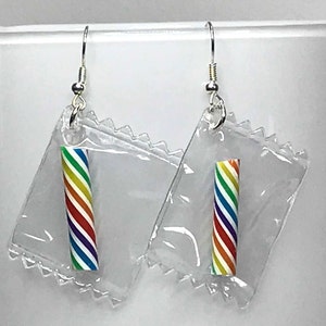 KAWAII CANDY EARRINGS in a bag rainbow