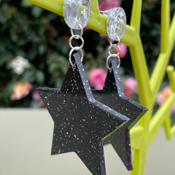 ☆関税込☆VINTAGE HOLLYWOOD★Sparkle Star Earrings★ Amazon.com: Gold Star Earrings Dangle Star Earrings for