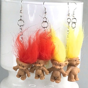 TROLL DOLL EARRINGS retro several colours image 5