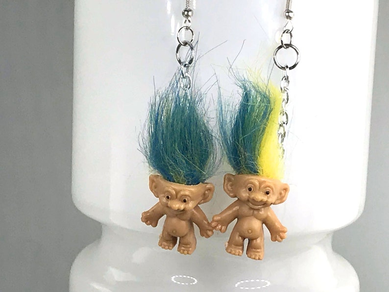 TROLL DOLL EARRINGS retro several colours image 7