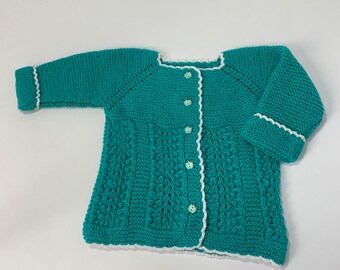 HandKnitted Girl baby cardigan Original Handmade Baby Clothes 18-36 month / Toddler cardigan / Knitted sweater / Cardigan with buttons