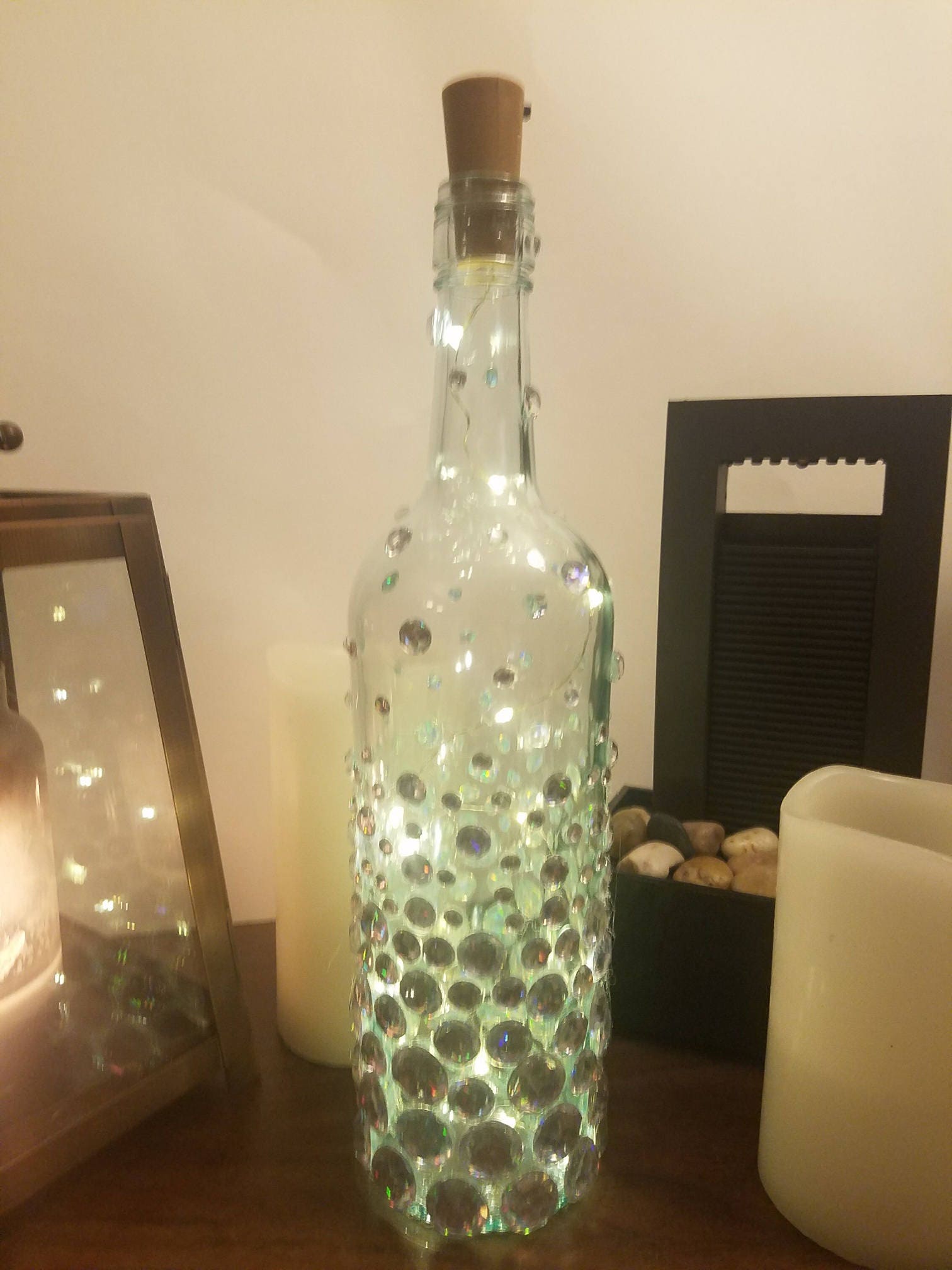 Decorative Wine Bottles Etsy