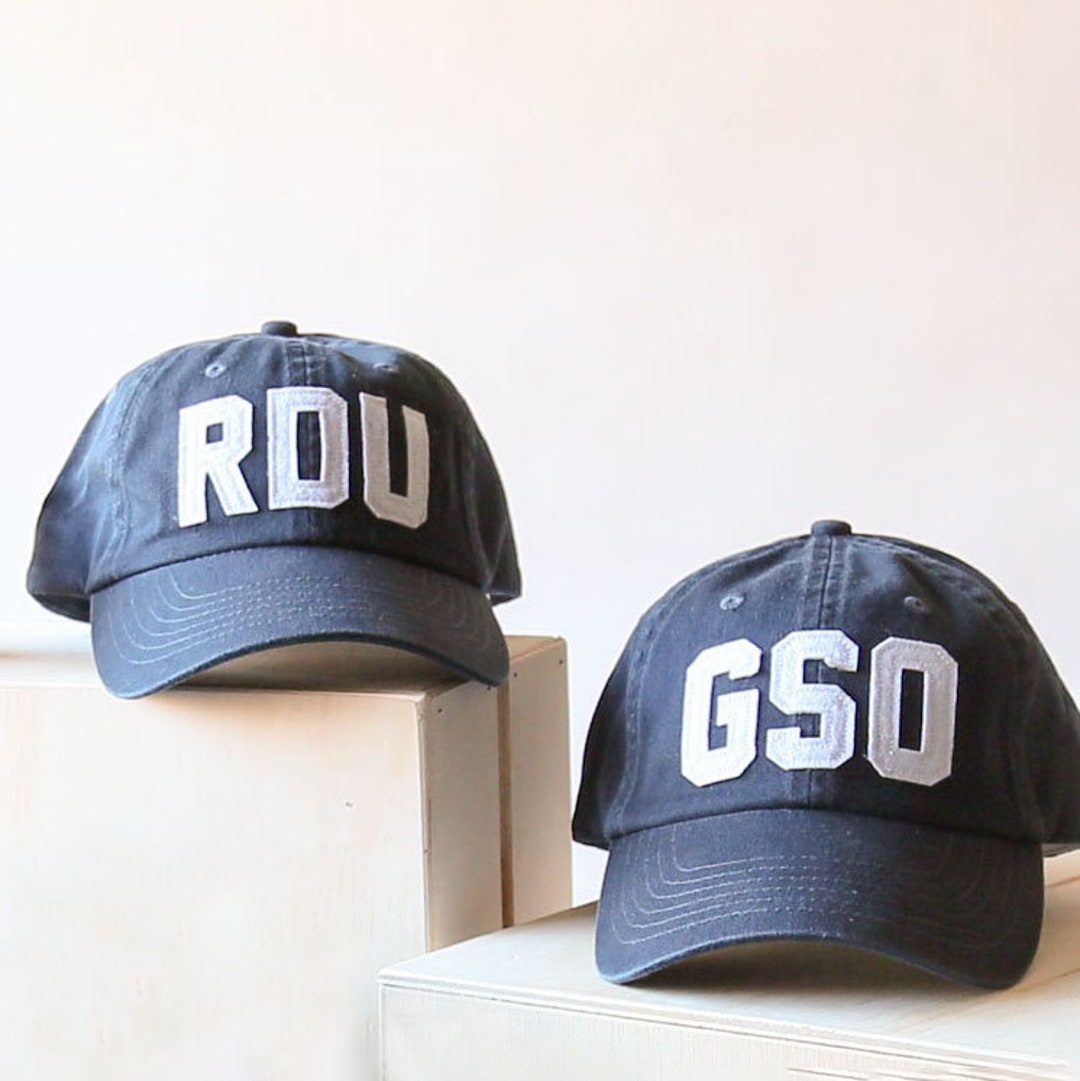 North Carolina Airport Code Caps GSO RDU Etsy