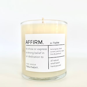 AFFIRM Soy Candle image 1