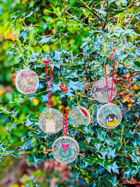 Resin Christmas Ornaments Handmade Holiday Decor Christmas  Etsy
