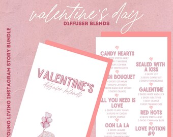 Kit de Misturas para Difusor Young Living para o Dia dos Namorados - Conteúdo para Stories do Instagram (Download Digital)