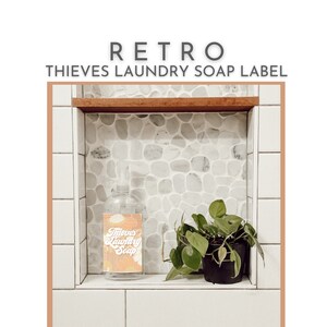 Retro Boho Diebe Wäscheseifen Label / Young Living Wäscheseifen Label / Thieves Label / Young Living Grafik / Young Living Digital Label