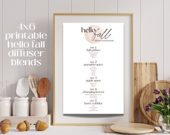 Recettes de mélange pour diffuseur d'automne imprimables, senteurs d'automne bohèmes (téléchargement numérique)