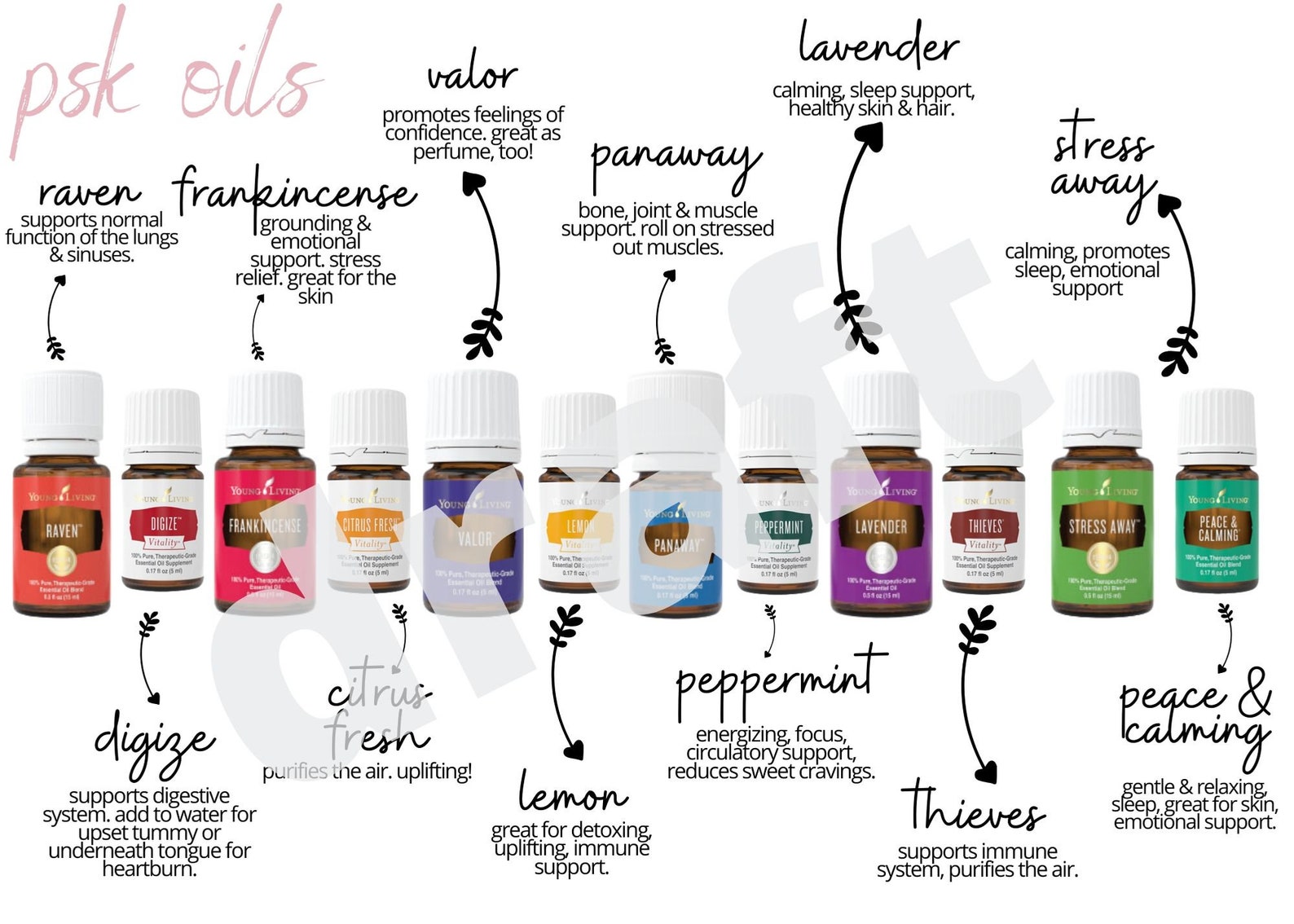 Young Living Premium Starter Kit Oils Description Digital Etsy Canada