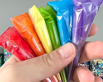 6er Set Regenbogen Farbkegel | gefüllte Farbkegel | Amsterdam Acrylfarben | gefüllte Hennazapfen