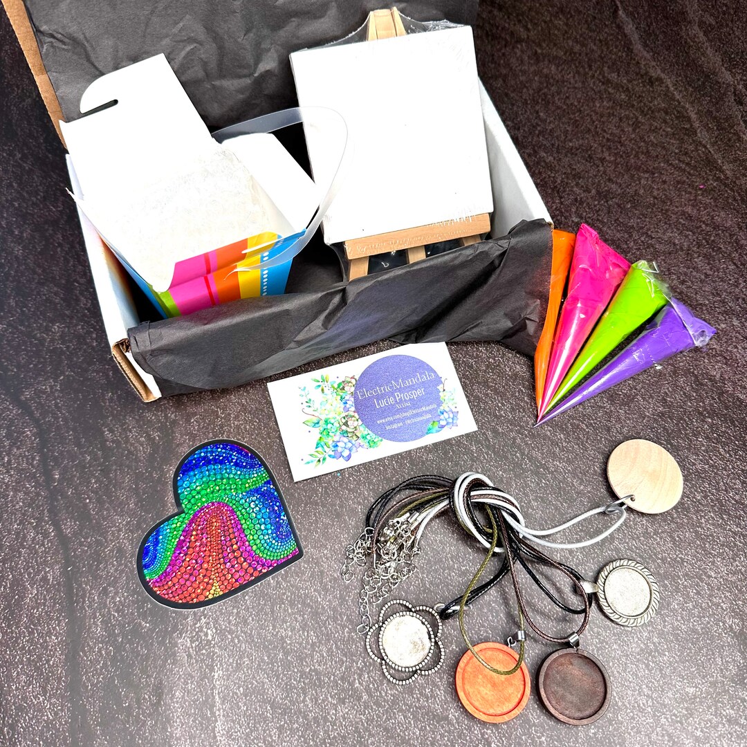 Diy Starter Paint Kit Pendants Craft Kit Craft Painting Kit Dot Art Kit