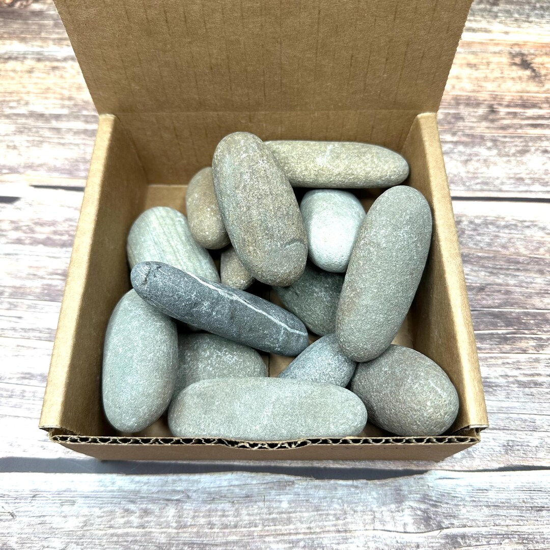 1KG Natural River Rocks Blanks for Painting OBLONG 3 Dot Mandala Stones ...