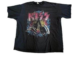 Vintage 80's Kiss World Tour 83-84 T Shirt - Etsy