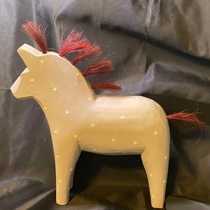 25% off! SALE! Rare! Large-Scale Limited Edition Dala Horse Figure ;Gray Scandinavian Folk Art Decor
