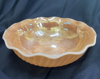 ヴィンテージ ファイヤーキング カーニバル ガラスボウル、虹色