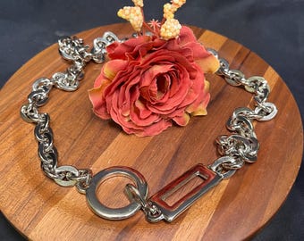 1990s the Limited Leaf Metal Chain Belt | Vintage 90s