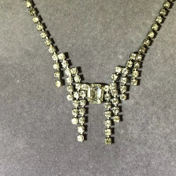 SALE! Vintage 1930s PARCO Clear Rhinestone Choker… - image 7