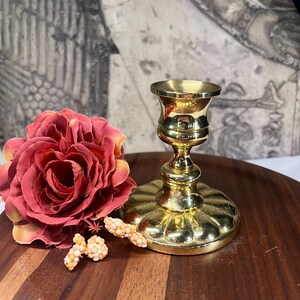Vintage Baldwin Brass Solid Brass Candlestick Holder For Taper Candles, Felt Signed Bottom