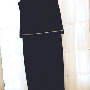 SALE! Vintage 1980s Sz 8 Jessica Howard Jumpsuit; Black One Piece Pantsuit With Rhinestones /Formal,Dressy