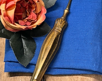 Antieke art-deco vergulde nagelriemschijf - vintage nagelverzorgingsartikel