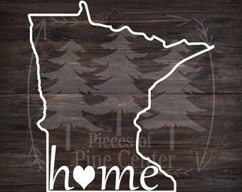 Minnesota Home State Decal – Laptop, Car, Wall Decor