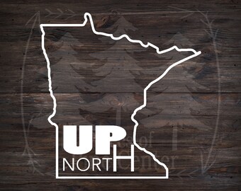 Minnesota State Decal – Up North Home Decor, Car Laptop Sticker