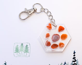 Minnesota Agate Keychain – Handpicked Resin Agate Keyring