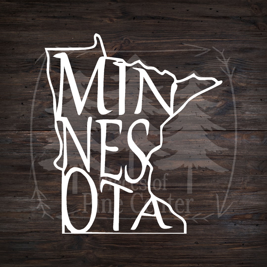 Minnesota State Decal - Car Decal, Laptop Sticker - Etsy