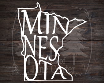 Minnesota State Decal - Car Decal, Laptop Sticker