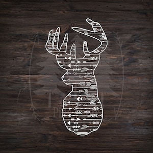 Arrow Deer - Arrows - Deer - Nursery - Home Decor - Hunting - Country - Vinyl Decal