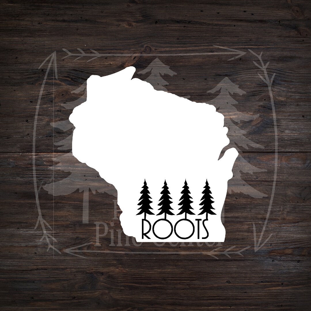 Wisconsin Roots Vector Image Wisconsin Roots State Decal – Car, Laptop, Tumbler Sticker - Etsy