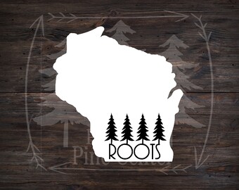 Wisconsin Roots State Decal – Car, Laptop, Tumbler Sticker