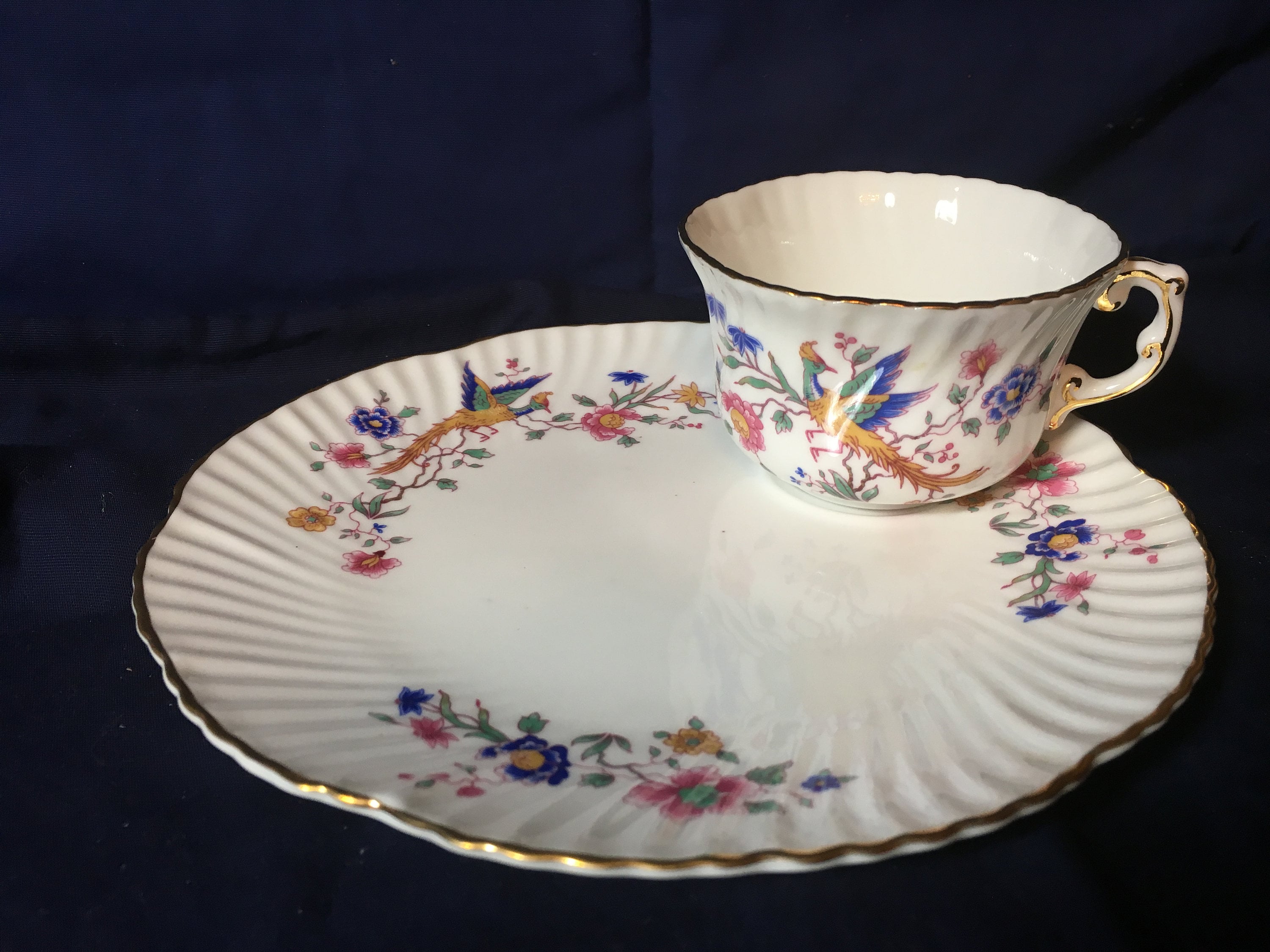 Bird of Paradise Hammersley & Co. Bone China, Tea Cup W/ Serving Plate 2 Sets Etsy UK