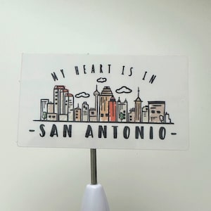 San Antonio Sticker, Vinyl Sticker, Waterproof Sticker, Tumbler Sticker