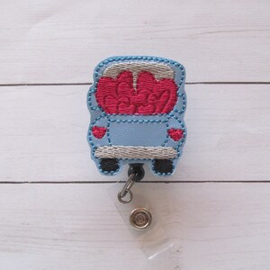 Truck Hearts Badge Reel, Truck Badge Reel, Nurse Badge Reel, Retractable ID Holder, Badge Reel, Cute Badge Reel, Nurse Gift, Teacher Gift