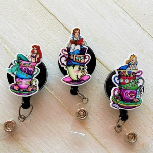 Acrylic Resin Badge Reel, Character Badge Reel, Retractable Badge Reel, ID Holder, Nurse Badge Reel, Teacher Badge Reel, Graduation Gift