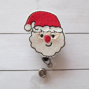 406A Santa Claus Christmas Badge Reel Retractable Badge Holder 