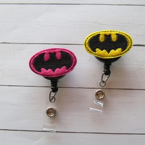 Bat Boy and Bat Girl Badge Reel, Hero Badge Reel, Badge Reel, ID Holder, Retractable Badge Reel, Nurse Badge Reel, Teacher Badge Reel