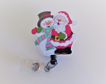 Christmas Badge Reel, Badge Holder, Badge Reel, Acryl Hars Badge Reel, ID Houder, Intrekbare Badge Reel, Nurse Badge Reel, Nurse Gift