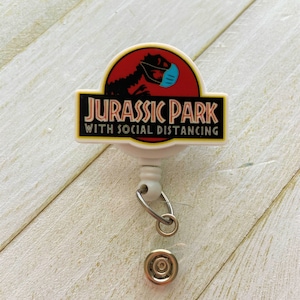 Dinosaur Park Badge Reel, Acrylic Resin Badge Reel, Retractable Badge Reel, Nurse Badge Reel, Teacher Badge Reel, Graduation Gift